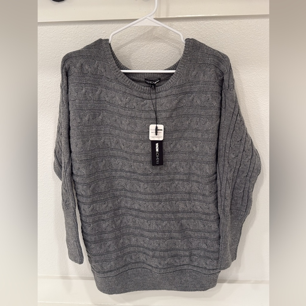 Fashion Nova Charcoal Women's Sweater Matching set